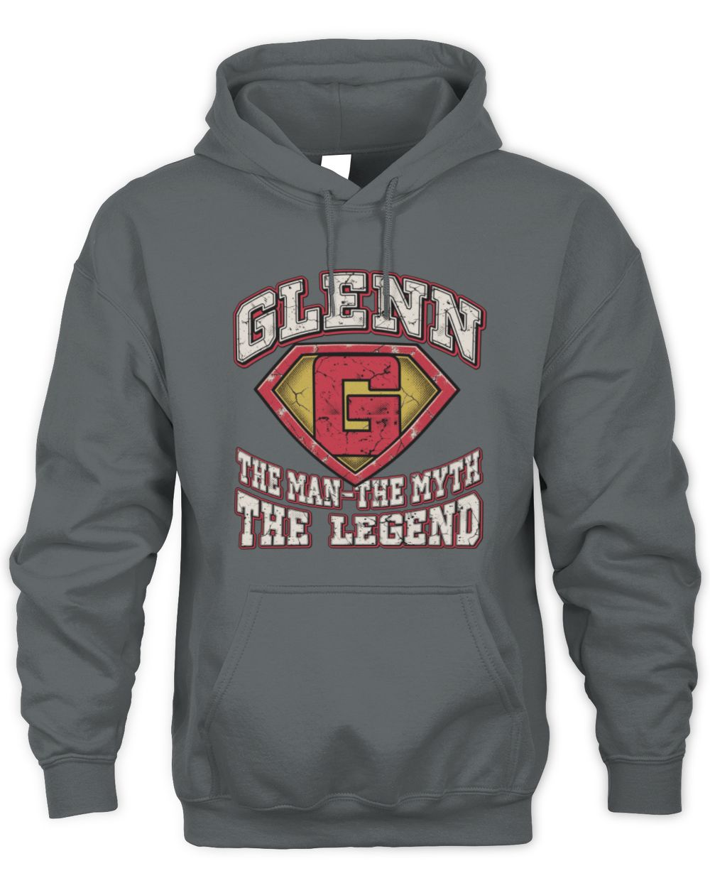 The Man The Myth The Legend Superman Graphic T-Shirt GLENN M1-74 / Unisex Hoodie / charcoal