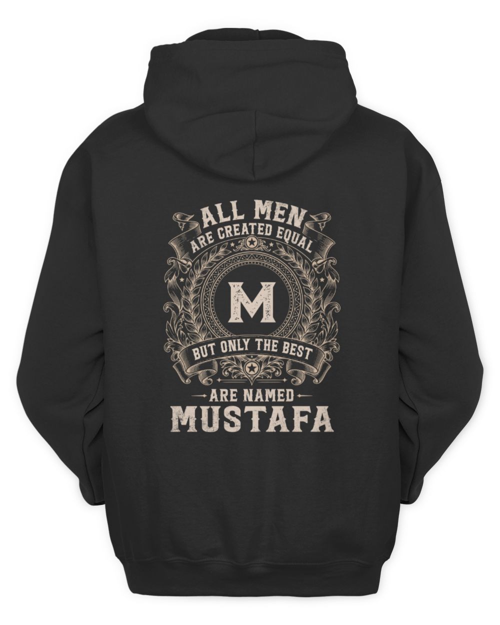 All Men Are Created Equal Cool Logo Shirt MUSTAFA M1-60 / Unisex Hoodie / black