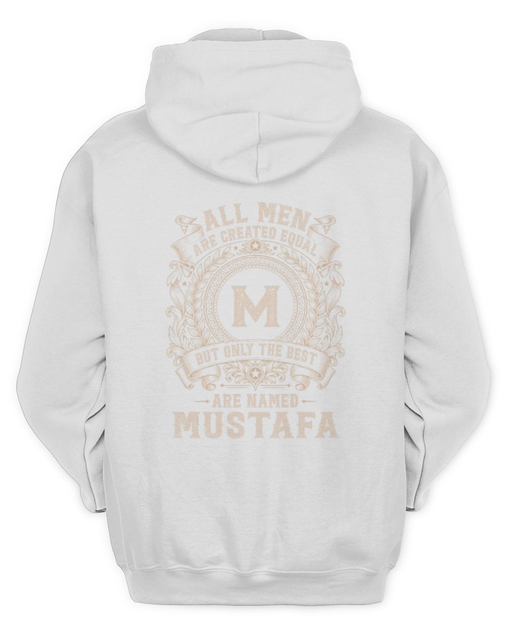 All Men Are Created Equal Cool Logo Shirt MUSTAFA M1-60 / Unisex Hoodie / white