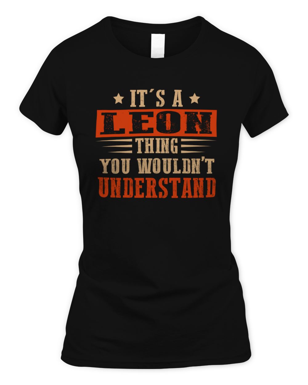 It's a Name Thing Personalized Funny Shirt LEON M1-51 / Women's Standard T-Shirt / black