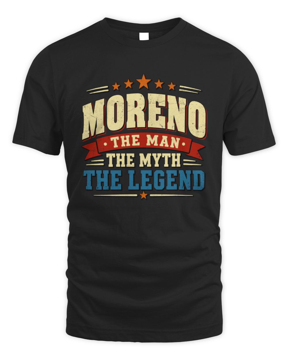 The Man The Myth The Legend Ribbon Vintage T-Shirt MORENO M1-56 / Unisex Standard T-Shirt / black