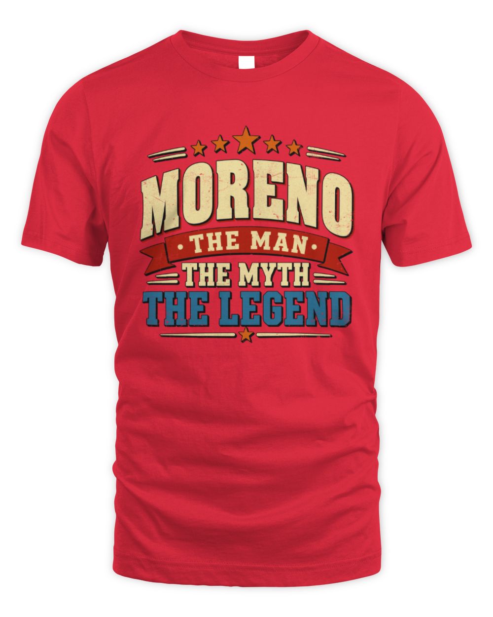 The Man The Myth The Legend Ribbon Vintage T-Shirt MORENO M1-56 / Unisex Standard T-Shirt / red