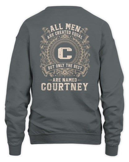 All Men Are Created Equal Cool Logo Shirt COURTNEY M1-60 / Unisex Sweatshirt / charcoal
