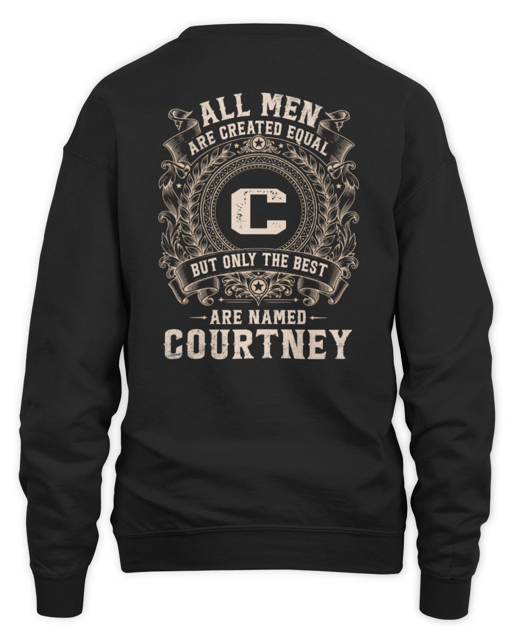 All Men Are Created Equal Cool Logo Shirt COURTNEY M1-60 / Unisex Sweatshirt / black