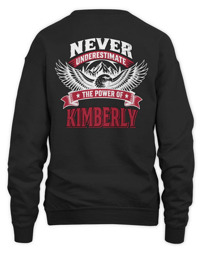 Never Underestimate Your Name Eagle Mountain Shirt KIMBERLY M1-61 / Unisex Sweatshirt / black