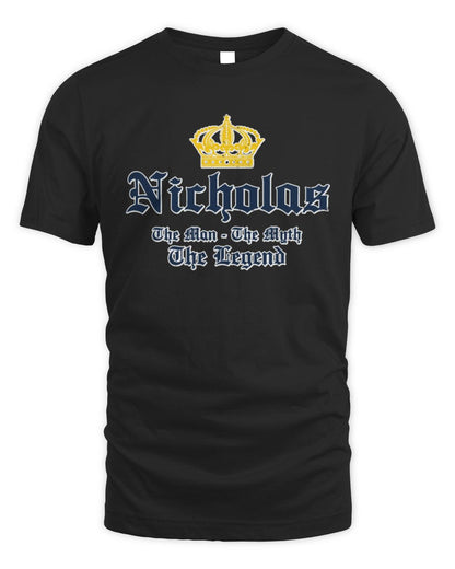 The Man The Myth The Legend Corona Beer T-Shirt NICHOLAS M1-S83 / Unisex Standard T-Shirt / black