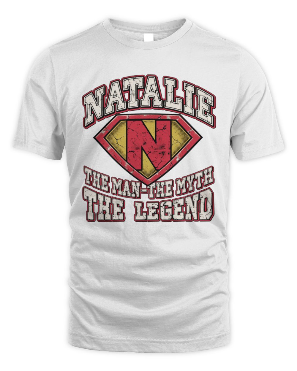 The Man The Myth The Legend Superman Graphic T-Shirt NATALIE M1-74 / Unisex Standard T-Shirt / white