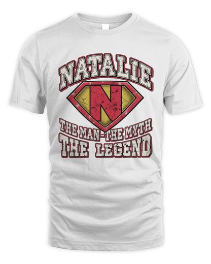 The Man The Myth The Legend Superman Graphic T-Shirt NATALIE M1-74 / Unisex Standard T-Shirt / white