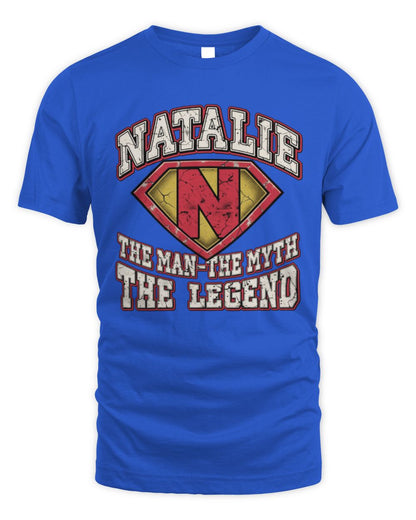 The Man The Myth The Legend Superman Graphic T-Shirt NATALIE M1-74 / Unisex Standard T-Shirt / royal