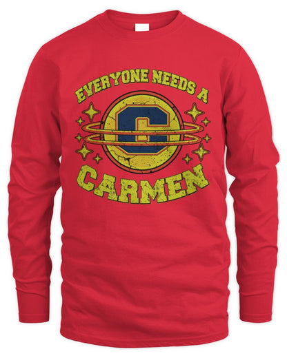 Everyone Needs a Your Name Shirt CARMEN M1-76 / Men's Long Sleeved T-Shirt / red