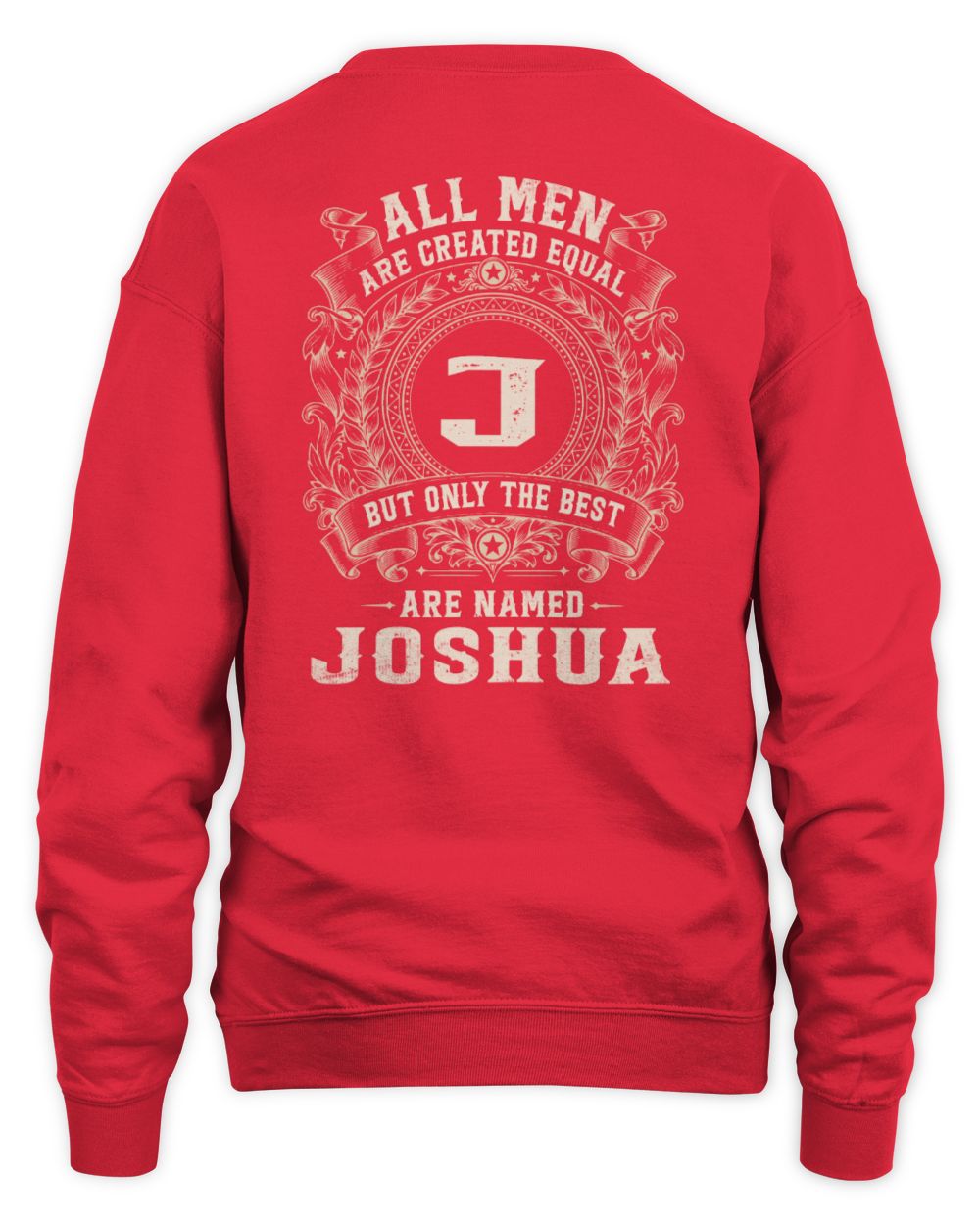 All Men Are Created Equal Cool Logo Shirt JOSHUA M1-60 / Unisex Sweatshirt / red