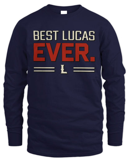 Best Your Name Ever Cool Shirt LUCAS M1-58 / Men's Long Sleeved T-Shirt / navy