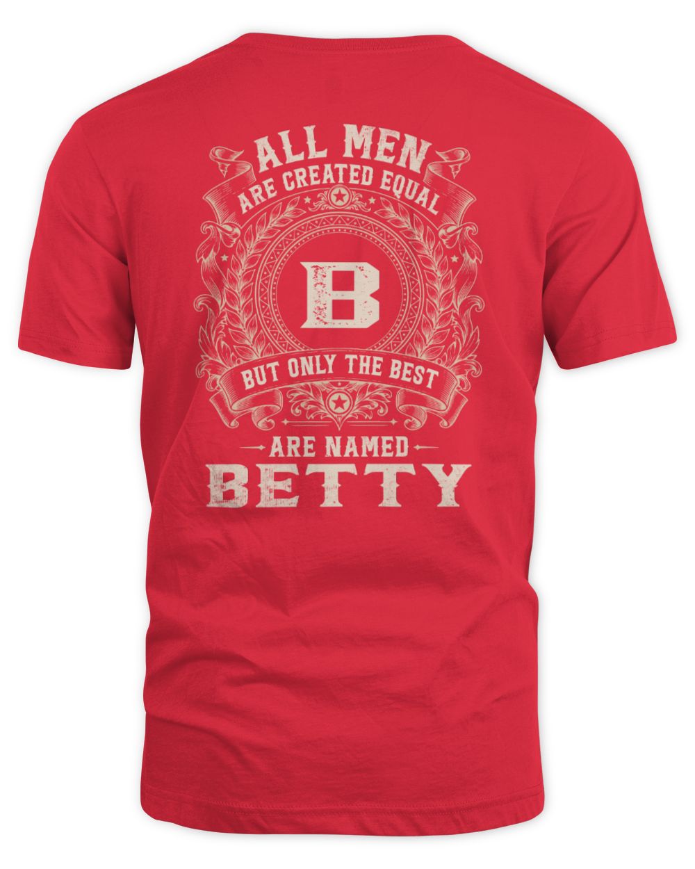 All Men Are Created Equal Cool Logo Shirt BETTY M1-60 / Unisex Standard T-Shirt / red