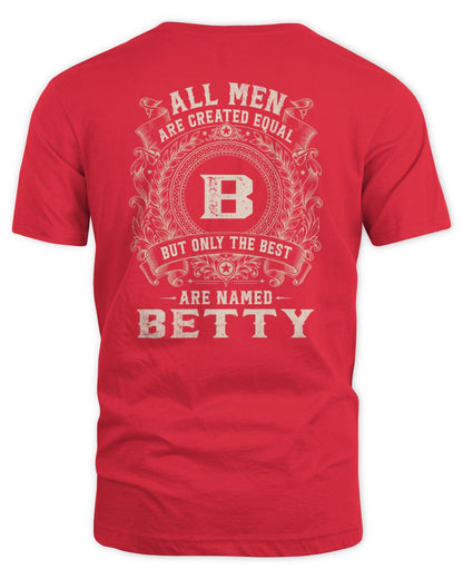 All Men Are Created Equal Cool Logo Shirt BETTY M1-60 / Unisex Standard T-Shirt / red