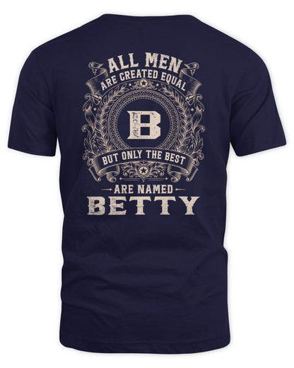 All Men Are Created Equal Cool Logo Shirt BETTY M1-60 / Unisex Standard T-Shirt / navy