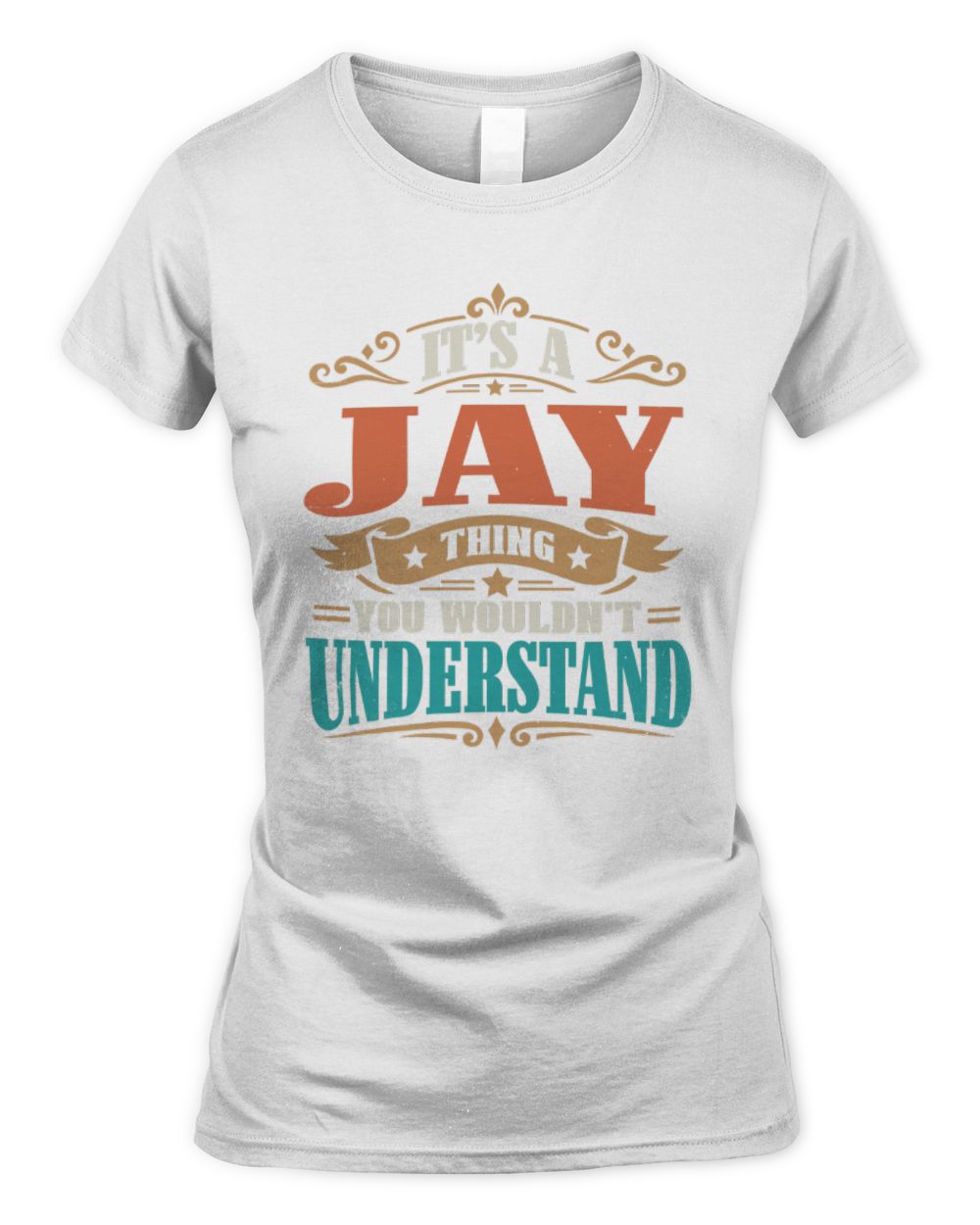 It’s a Name Thing Personalized Retro T-Shirt JAY M1-47 / Women's Standard T-Shirt / white