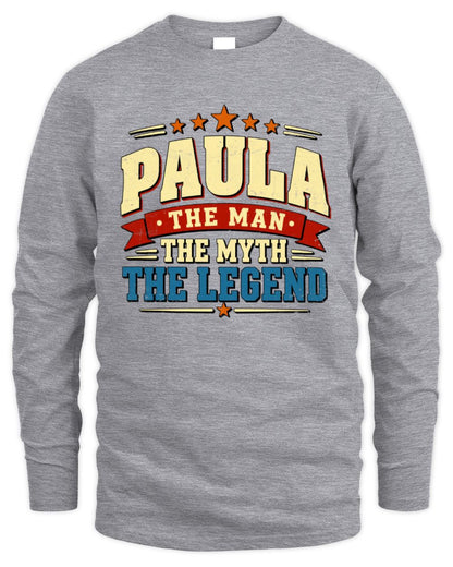 The Man The Myth The Legend Ribbon Vintage T-Shirt PAULA M1-56 / Men's Long Sleeved T-Shirt / sport grey