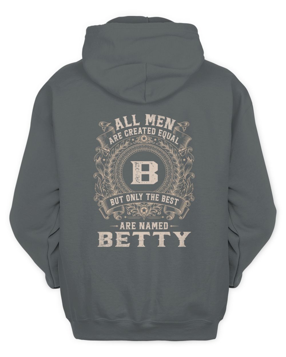 All Men Are Created Equal Cool Logo Shirt BETTY M1-60 / Unisex Hoodie / charcoal