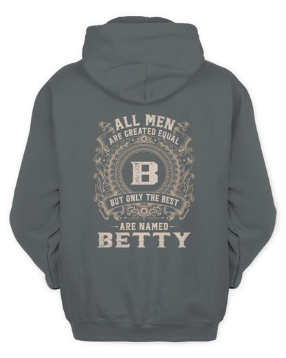 All Men Are Created Equal Cool Logo Shirt BETTY M1-60 / Unisex Hoodie / charcoal