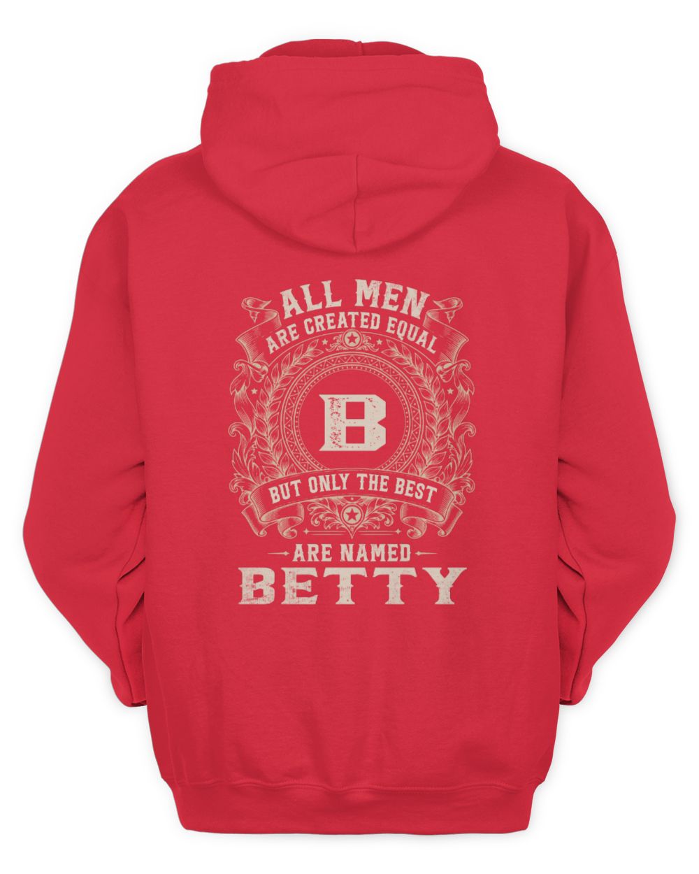 All Men Are Created Equal Cool Logo Shirt BETTY M1-60 / Unisex Hoodie / red