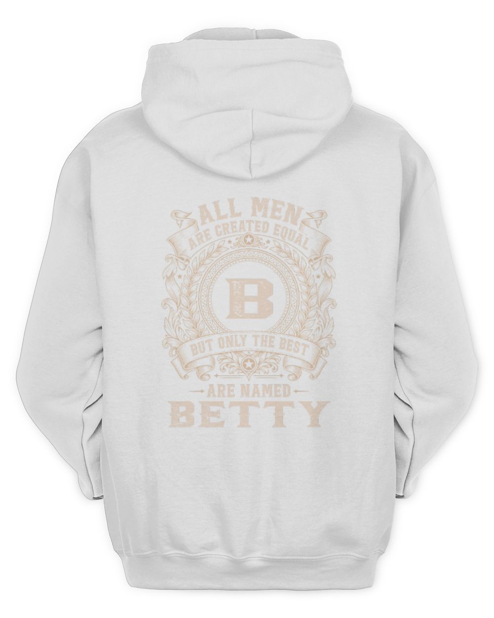 All Men Are Created Equal Cool Logo Shirt BETTY M1-60 / Unisex Hoodie / white