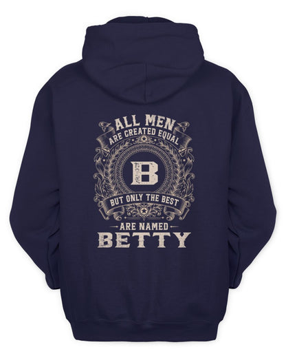 All Men Are Created Equal Cool Logo Shirt BETTY M1-60 / Unisex Hoodie / navy