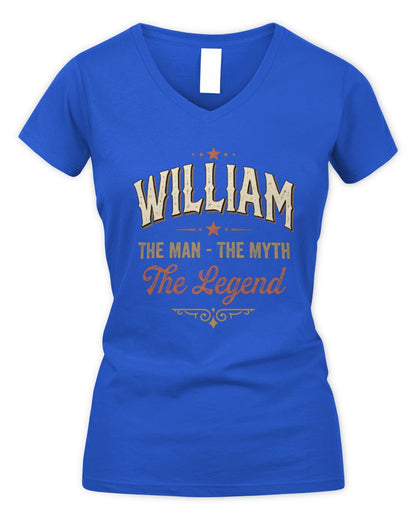 I'm Name I'm Not Rude I Just Have The Balls Funny T-Shirt WILLIAM M1-77 / Women's V-Neck T-Shirt / royal