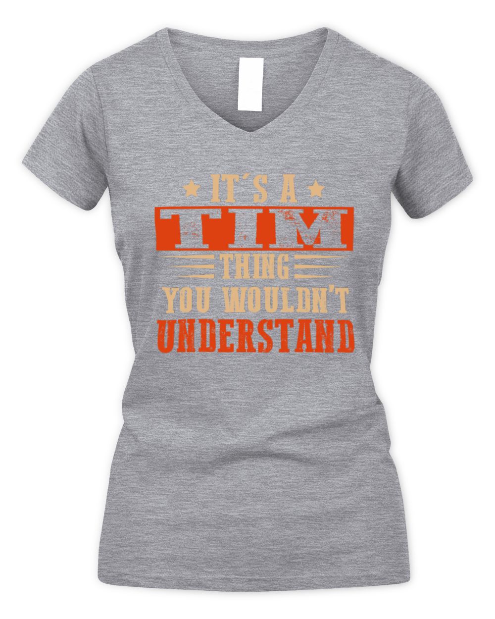 It's a Name Thing Personalized Funny Shirt TIM M1-51 / Women's V-Neck T-Shirt / sport grey