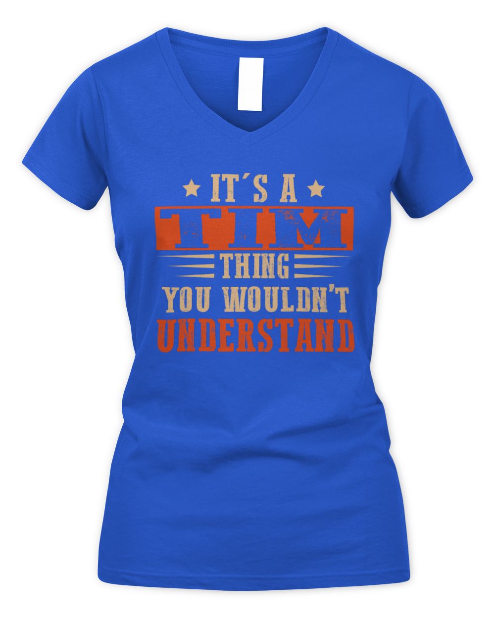 It's a Name Thing Personalized Funny Shirt TIM M1-51 / Women's V-Neck T-Shirt / royal