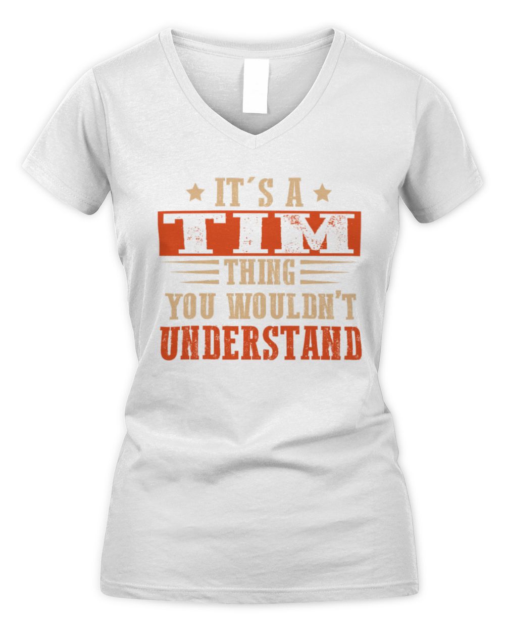 It's a Name Thing Personalized Funny Shirt TIM M1-51 / Women's V-Neck T-Shirt / white