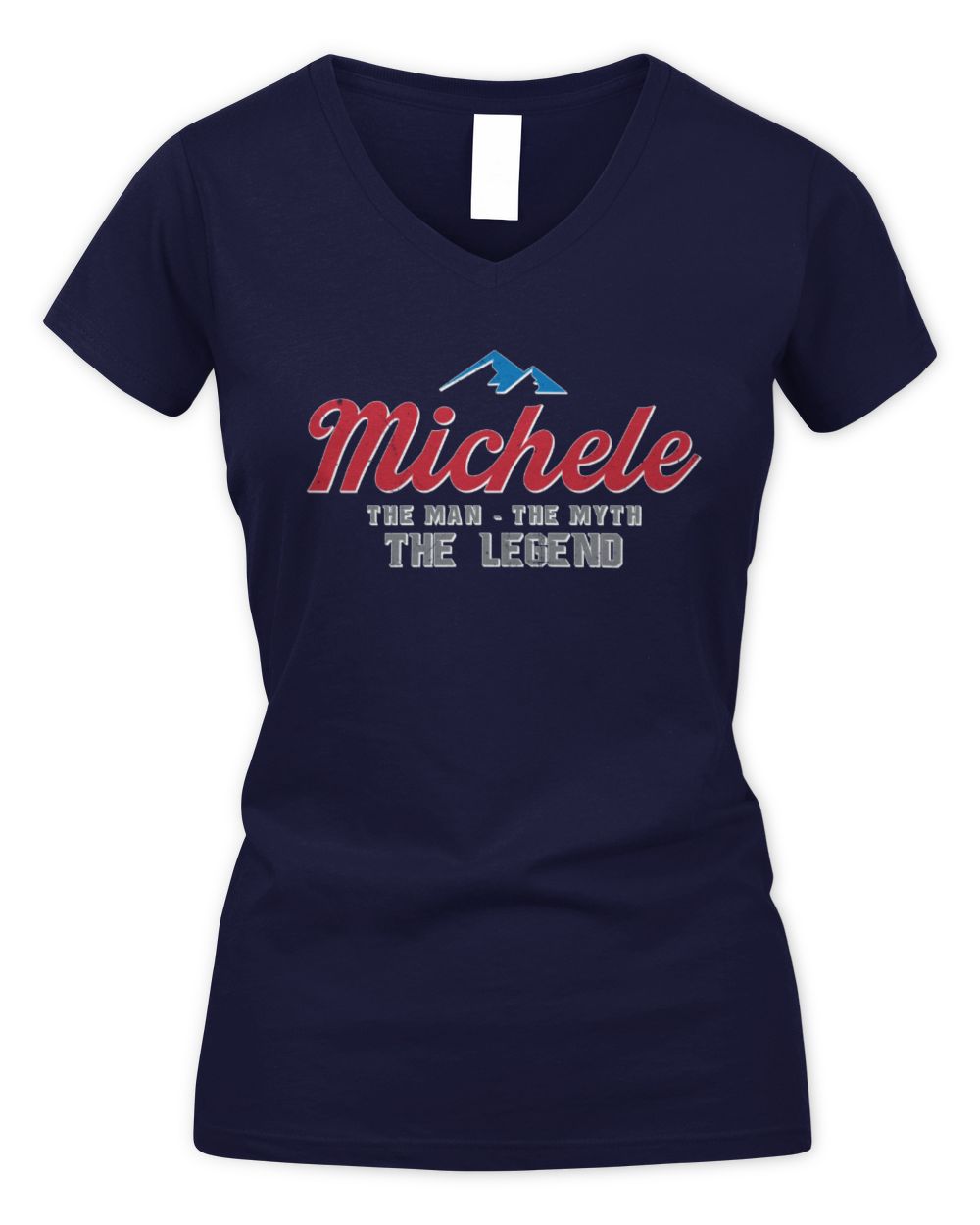 The Man The Myth The Legend Coors Light Beer T-Shirt MICHELE M1-S84 / Women's V-Neck T-Shirt / navy