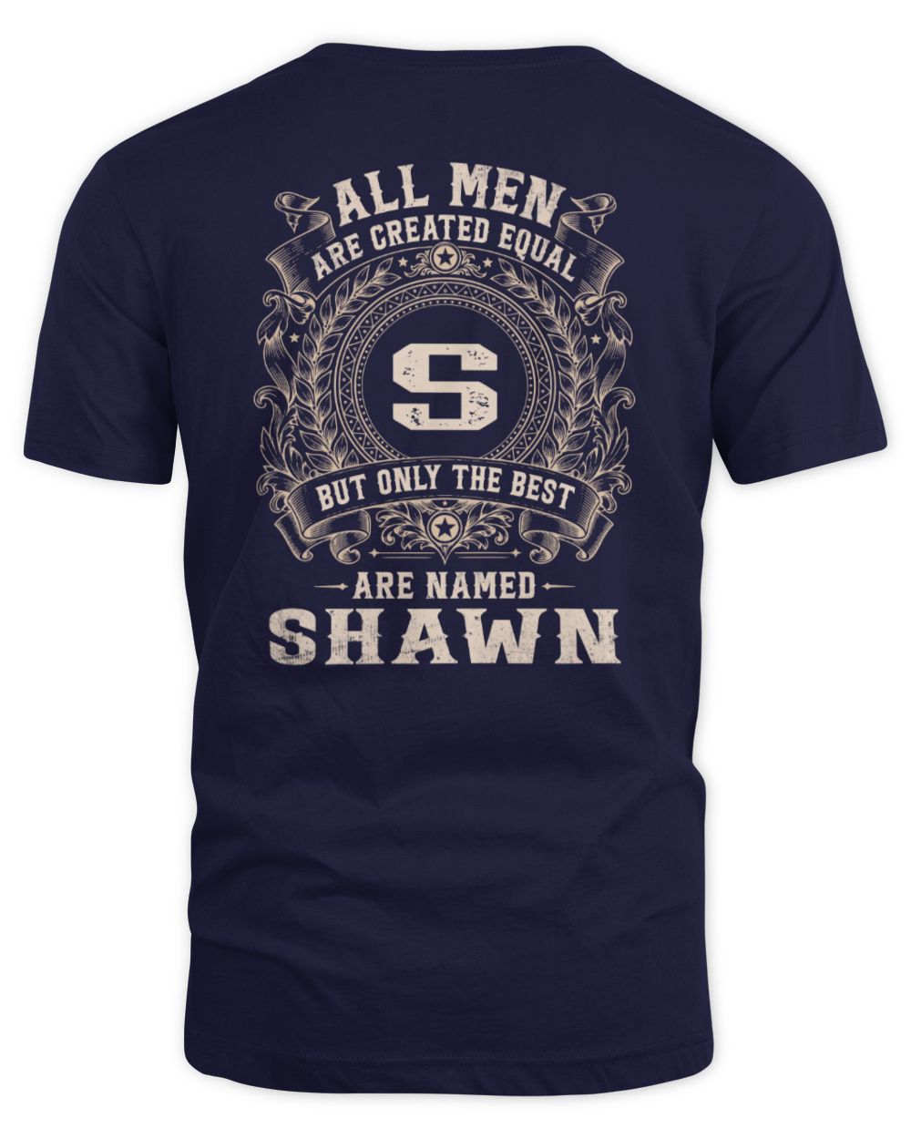 All Men Are Created Equal Cool Logo Shirt SHAWN M1-60 / Unisex Standard T-Shirt / navy