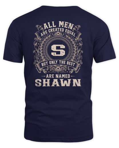All Men Are Created Equal Cool Logo Shirt SHAWN M1-60 / Unisex Standard T-Shirt / navy