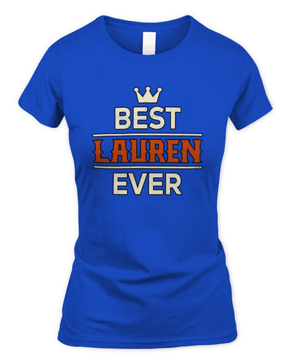 Best Your Name With Crown Shirt LAUREN M1-59 / Women's Standard T-Shirt / royal