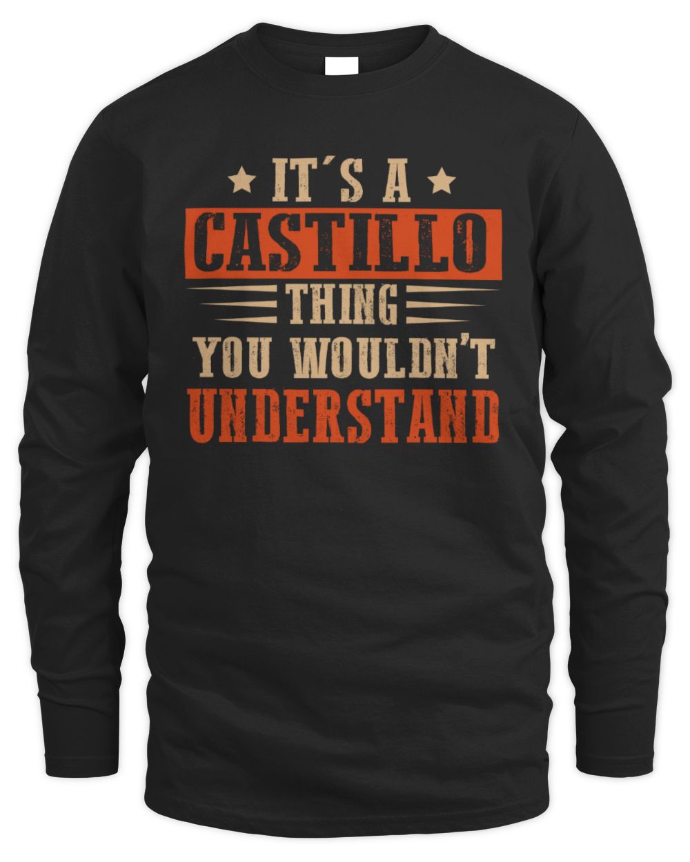 It's a Name Thing Personalized Funny Shirt CASTILLO M1-51 / Men's Long Sleeved T-Shirt / black
