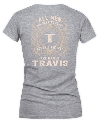 All Men Are Created Equal Cool Logo Shirt TRAVIS M1-60 / Women's V-Neck T-Shirt / sport grey