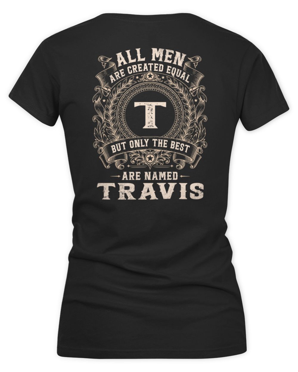 All Men Are Created Equal Cool Logo Shirt TRAVIS M1-60 / Women's V-Neck T-Shirt / black