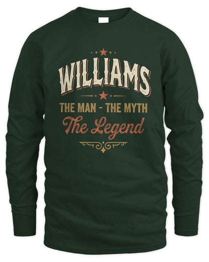 I'm Name I'm Not Rude I Just Have The Balls Funny T-Shirt WILLIAMS M1-77 / Men's Long Sleeved T-Shirt / forest green