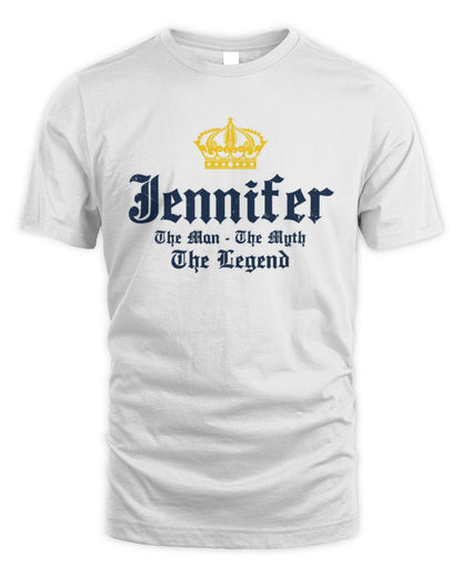 The Man The Myth The Legend Corona Beer T-Shirt JENNIFER M1-S83 / Unisex Standard T-Shirt / white