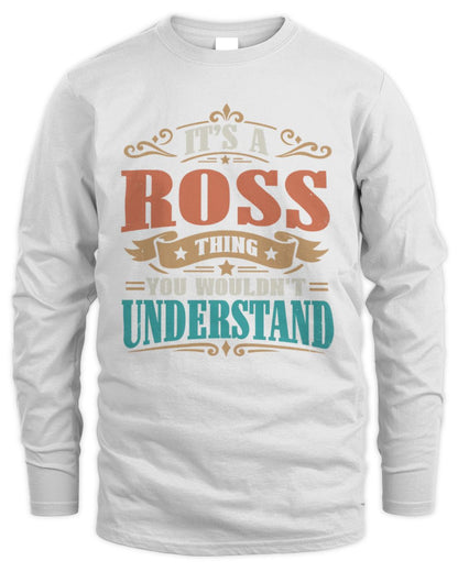 It’s a Name Thing Personalized Retro T-Shirt ROSS M1-47 / Men's Long Sleeved T-Shirt / white