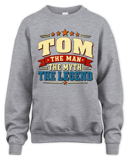 The Man The Myth The Legend Ribbon Vintage T-Shirt TOM M1-56 / Unisex Sweatshirt / sport grey