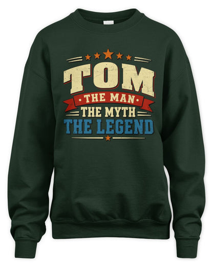 The Man The Myth The Legend Ribbon Vintage T-Shirt TOM M1-56 / Unisex Sweatshirt / forest green