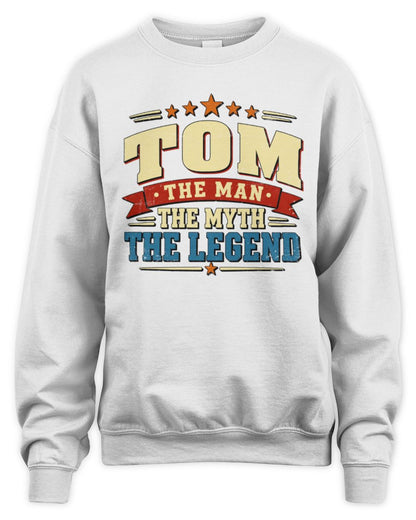 The Man The Myth The Legend Ribbon Vintage T-Shirt TOM M1-56 / Unisex Sweatshirt / white
