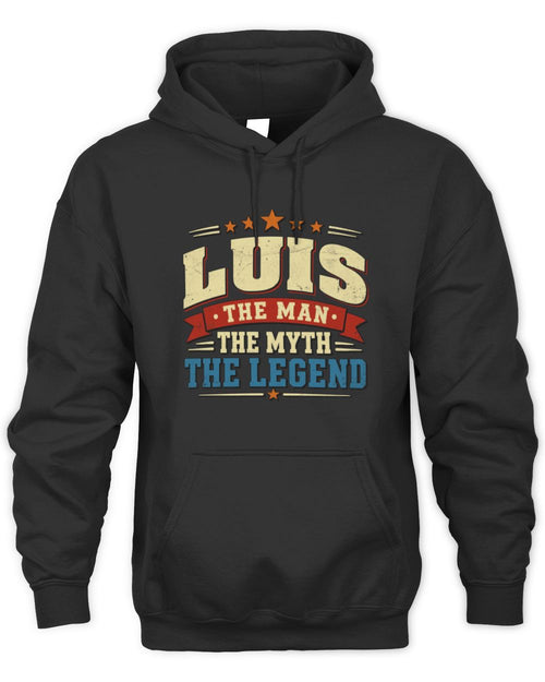 The Man The Myth The Legend Ribbon Vintage T-Shirt LUIS M1-56 / Unisex Hoodie / black
