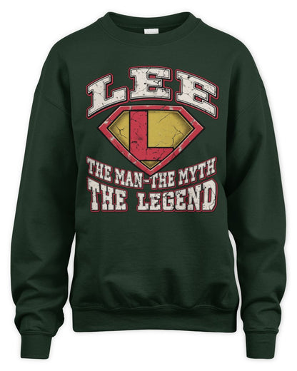 The Man The Myth The Legend Superman Graphic T-Shirt LEE M1-74 / Unisex Sweatshirt / forest green