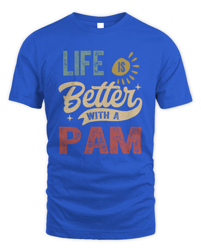 Life Is Better With a Name Personalized Retro T-Shirt PAM-48 / Unisex Standard T-Shirt / royal