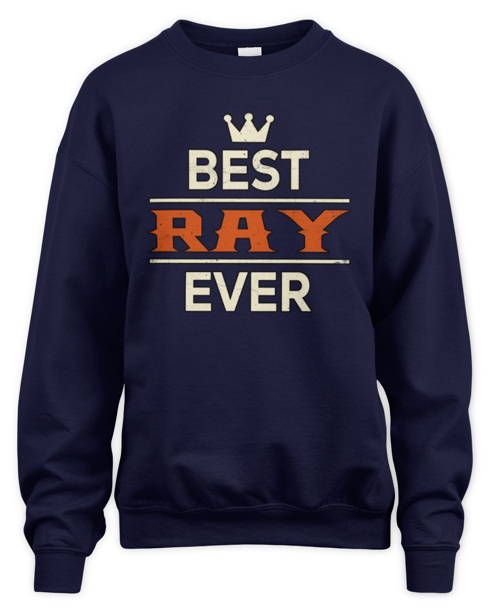 Best Your Name With Crown Shirt RAY M1-59 / Unisex Sweatshirt / navy