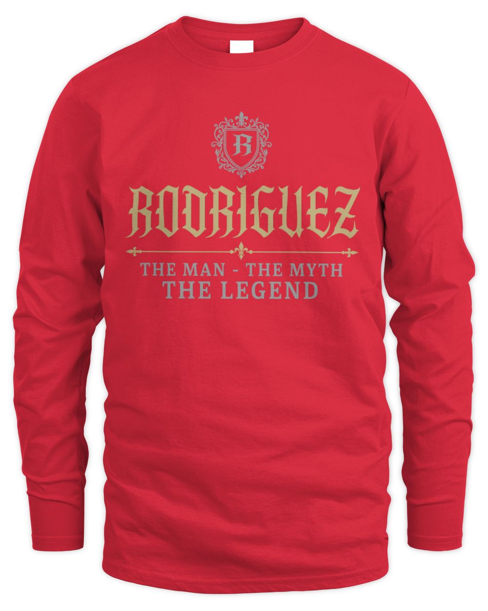 The Man The Myth The Legend Western Shirt RODRIGUEZ M1-78 / Men's Long Sleeved T-Shirt / red