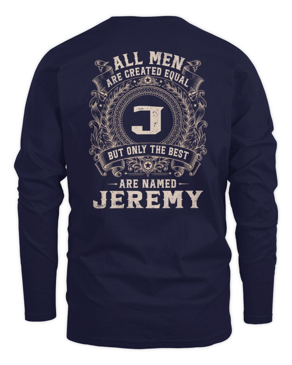 All Men Are Created Equal Cool Logo Shirt JEREMY M1-60 / Men's Long Sleeved T-Shirt / navy