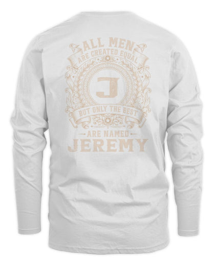 All Men Are Created Equal Cool Logo Shirt JEREMY M1-60 / Men's Long Sleeved T-Shirt / white